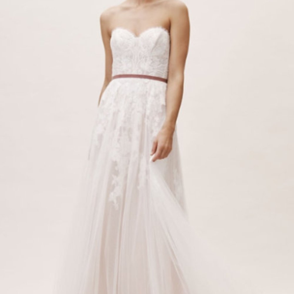 BHLDN Geranium Lace Gown